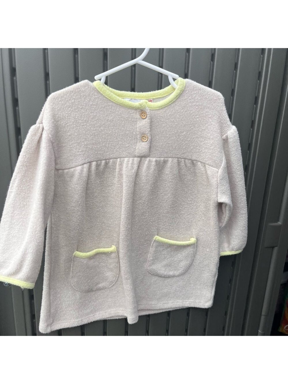 Zara Baby Knit Dress‎ with bright Yellow Accents